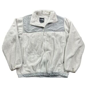 The North Face Girls XL Denali Fleece Jacket Cream Grey Full Zip Sherpa |J1